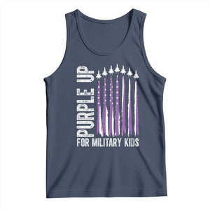 Purple Up For Military Kids Tank Top US Flag Military Child Support TS10 Navy Print Your Wear