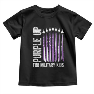 Purple Up For Military Kids Toddler T Shirt US Flag Military Child Support TS10 Black Print Your Wear
