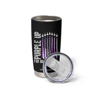 Purple Up For Military Kids Tumbler Cup US Flag Military Child Support TS10 Print Your Wear