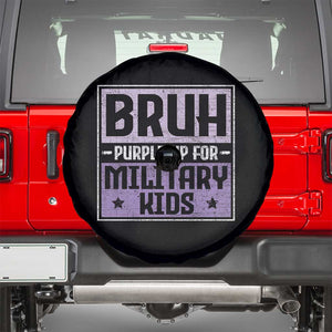 Bruh Purple Up For Military Kids Spare Tire Cover Support Military Kids TS10 Black Print Your Wear