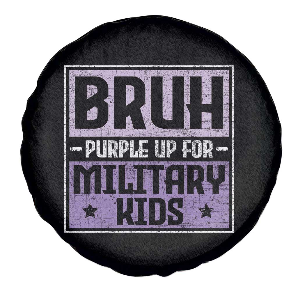 Bruh Purple Up For Military Kids Spare Tire Cover Support Military Kids TS10 Print Your Wear