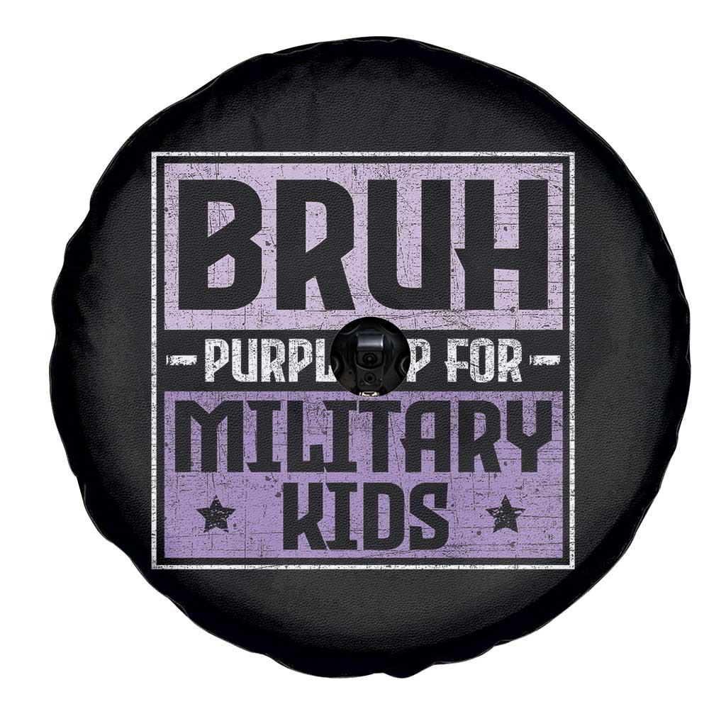 Bruh Purple Up For Military Kids Spare Tire Cover Support Military Kids TS10 Print Your Wear