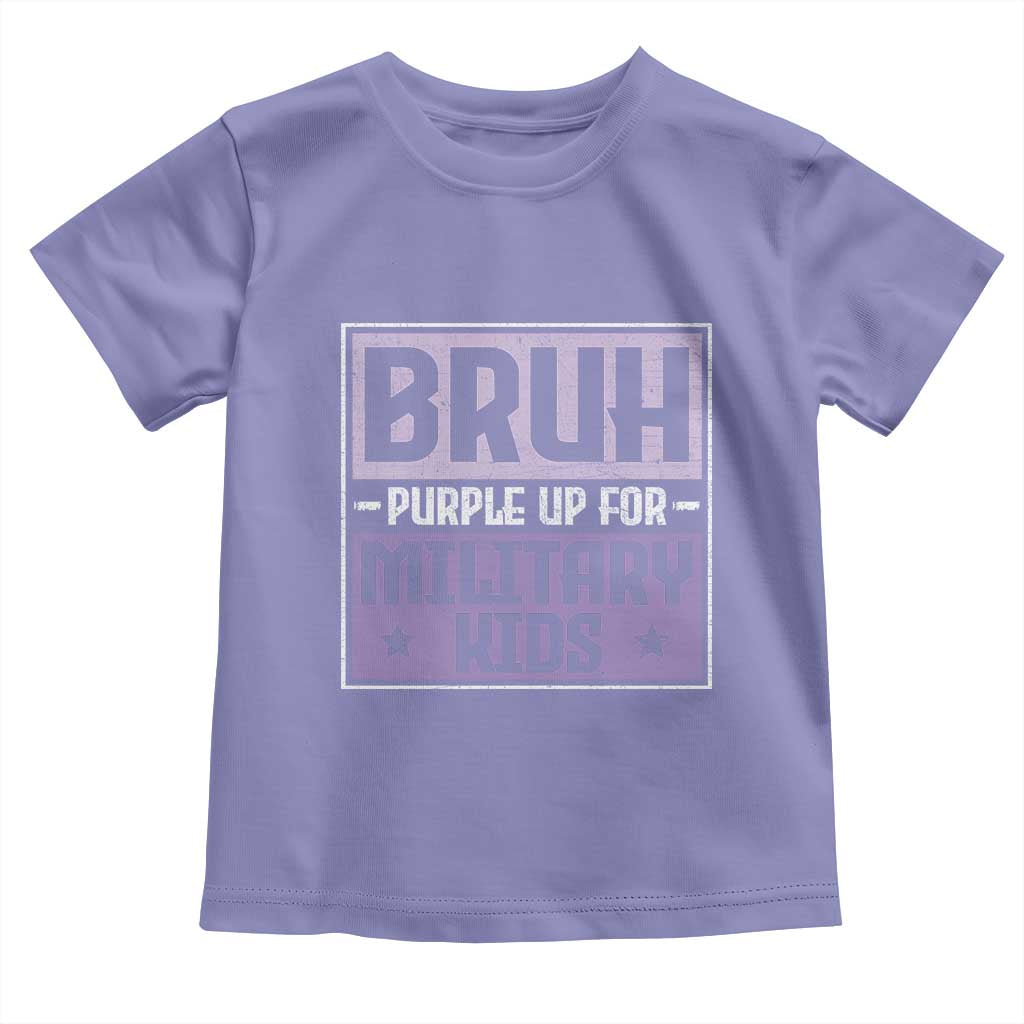 Bruh Purple Up For Military Kids Toddler T Shirt Support Military Kids TS10 Violet Print Your Wear