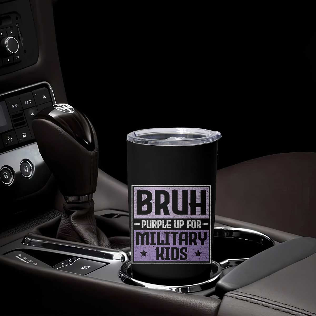 Bruh Purple Up For Military Kids Tumbler Cup Support Military Kids TS10 Print Your Wear
