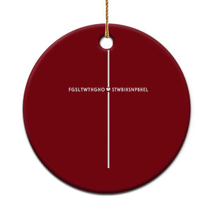 For God So Loved Ceramic Ornament John 316 Bible Verse FGSLTWTHGOB Cross Minimal Christian Acronym TS10 1pc Red Print Your Wear
