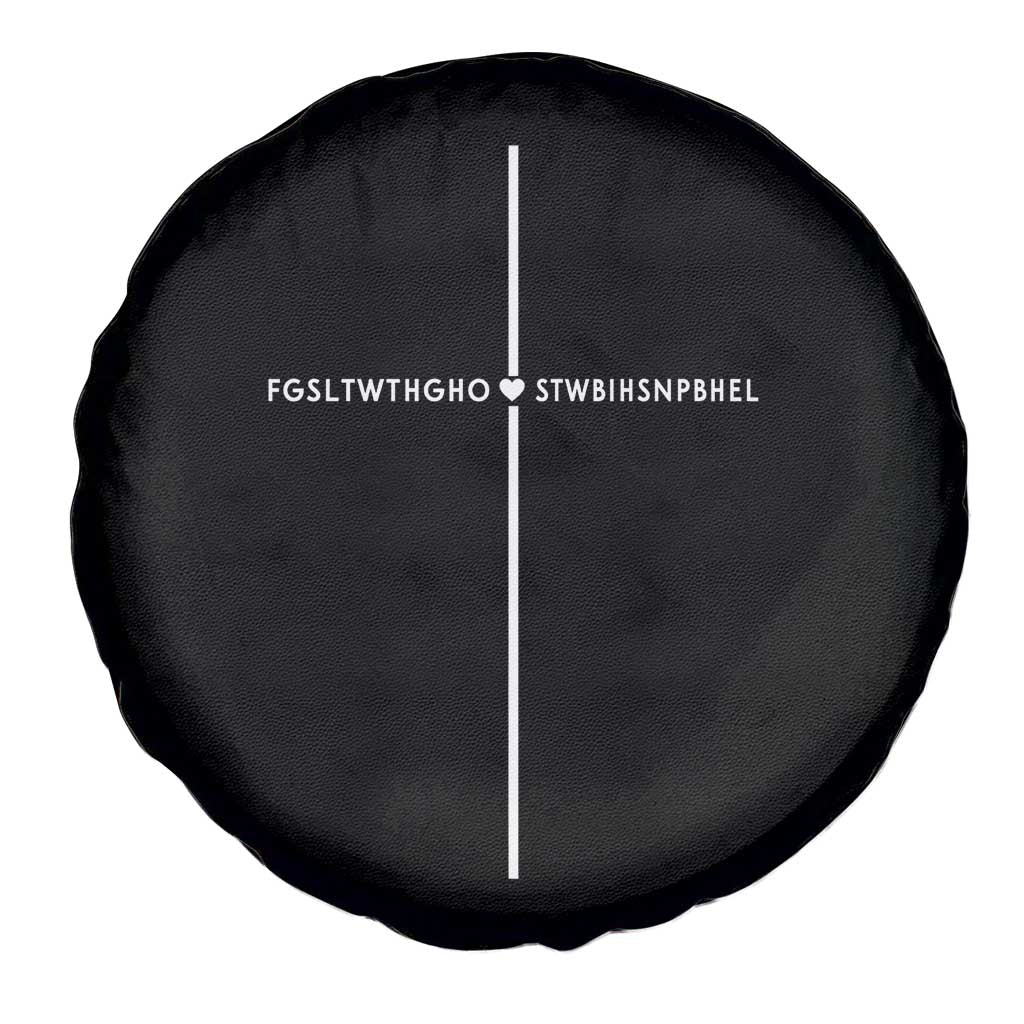 For God So Loved Spare Tire Cover John 316 Bible Verse FGSLTWTHGOB Cross Minimal Christian Acronym TS10 Print Your Wear
