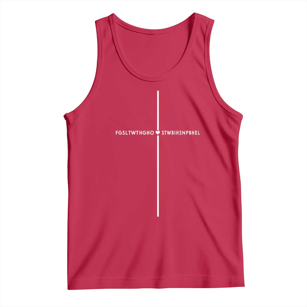 For God So Loved Tank Top John 316 Bible Verse FGSLTWTHGOB Cross Minimal Christian Acronym TS10 Red Print Your Wear