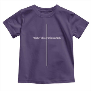 For God So Loved Toddler T Shirt John 316 Bible Verse FGSLTWTHGOB Cross Minimal Christian Acronym TS10 Purple Print Your Wear
