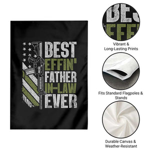Best Effin’ Father In Law Ever Garden Flag FIL Gun American Flag TS10 Print Your Wear