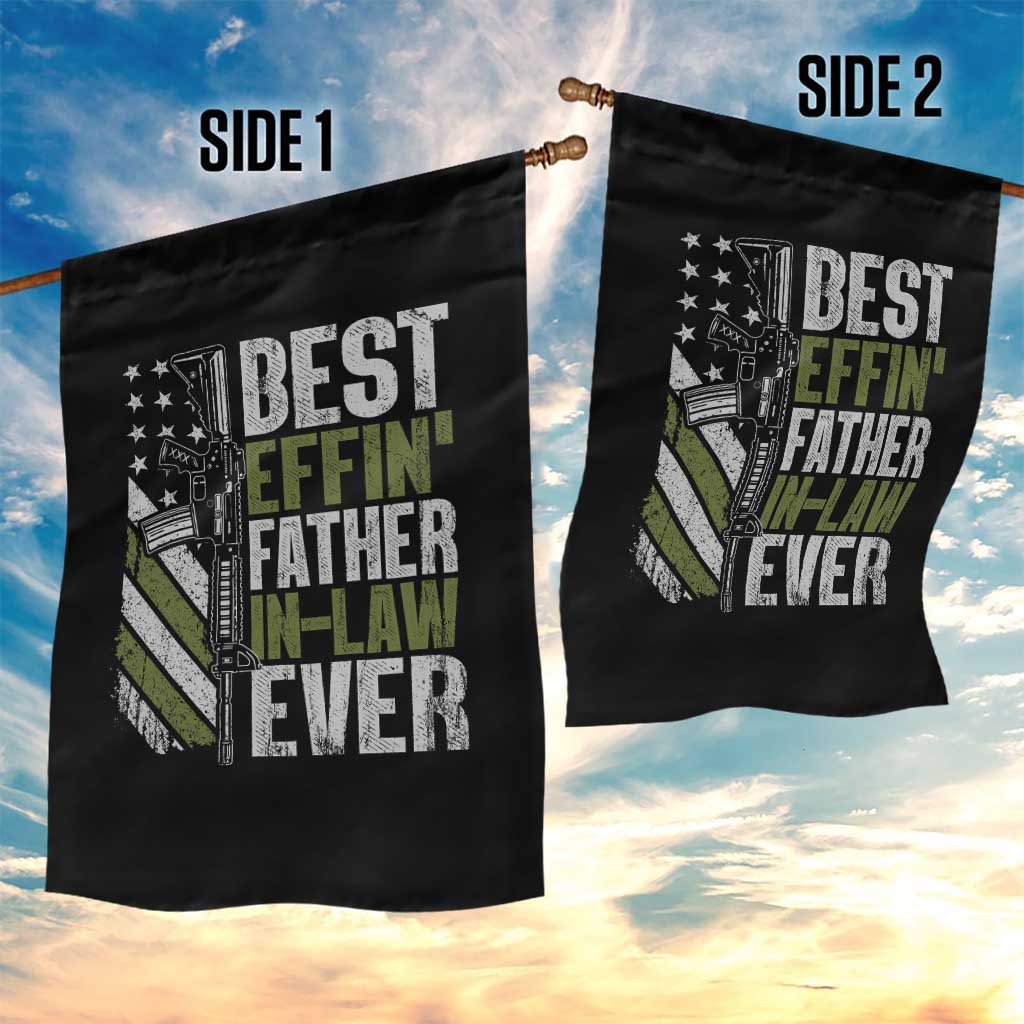 Best Effin’ Father In Law Ever Garden Flag FIL Gun American Flag TS10 Print Your Wear