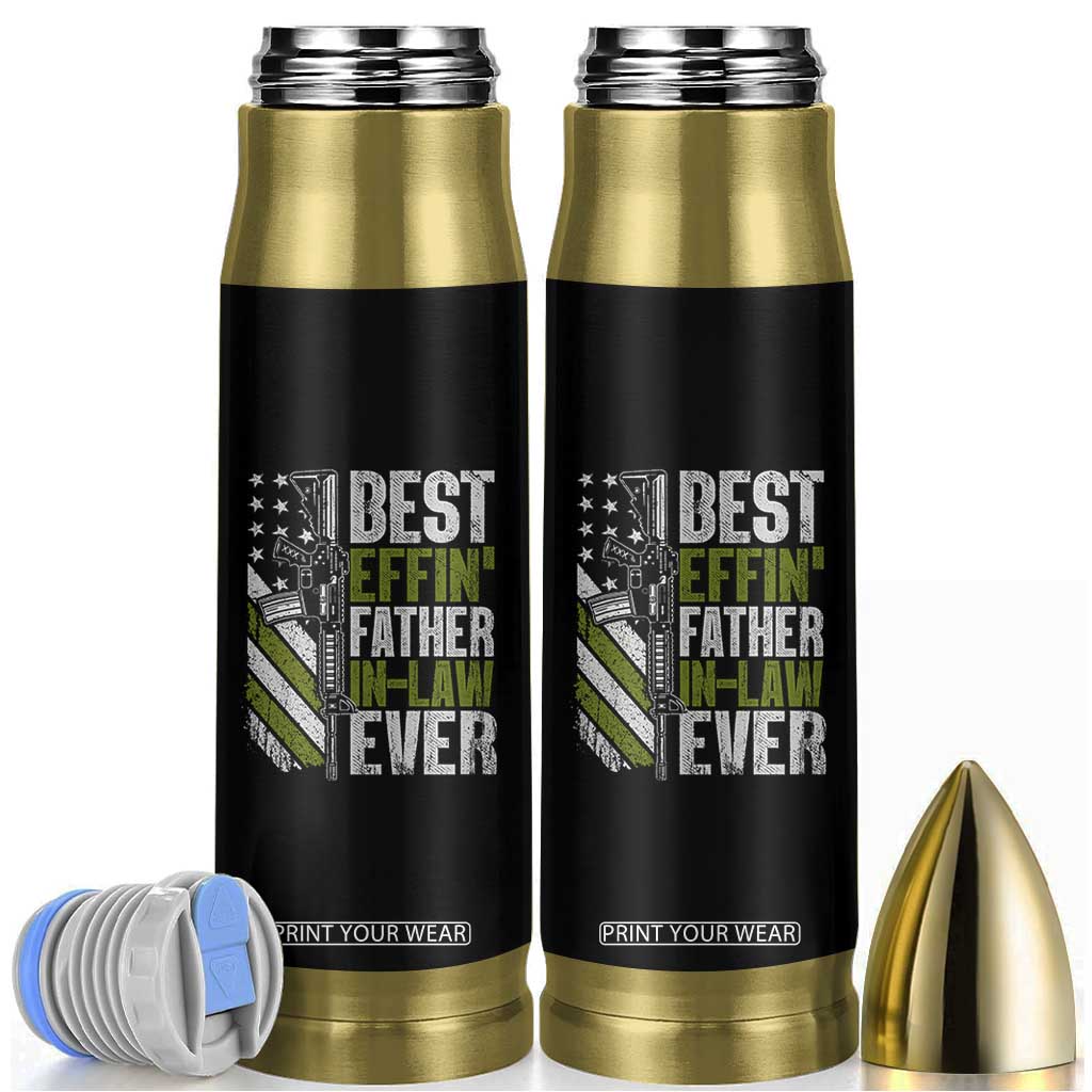 Best Effin’ Father In Law Ever Bullet Tumbler FIL Gun American Flag TS10 Black Print Your Wear