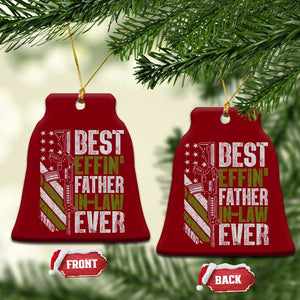 Best Effin’ Father In Law Ever Ceramic Ornament FIL Gun American Flag TS10 Print Your Wear