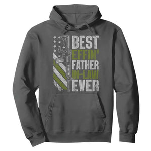 Best Effin’ Father In Law Ever Hoodie FIL Gun American Flag TS10 Dark Heather Print Your Wear