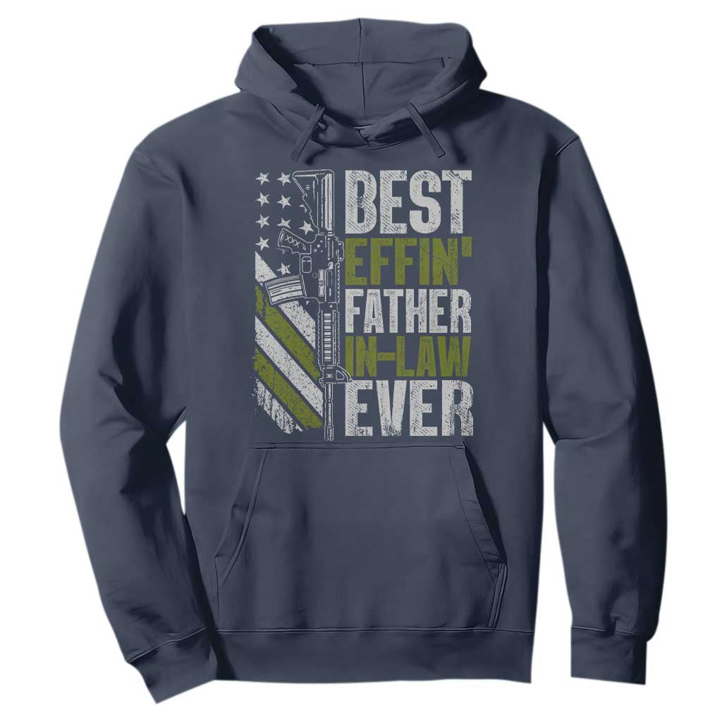 Best Effin’ Father In Law Ever Hoodie FIL Gun American Flag TS10 Navy Print Your Wear