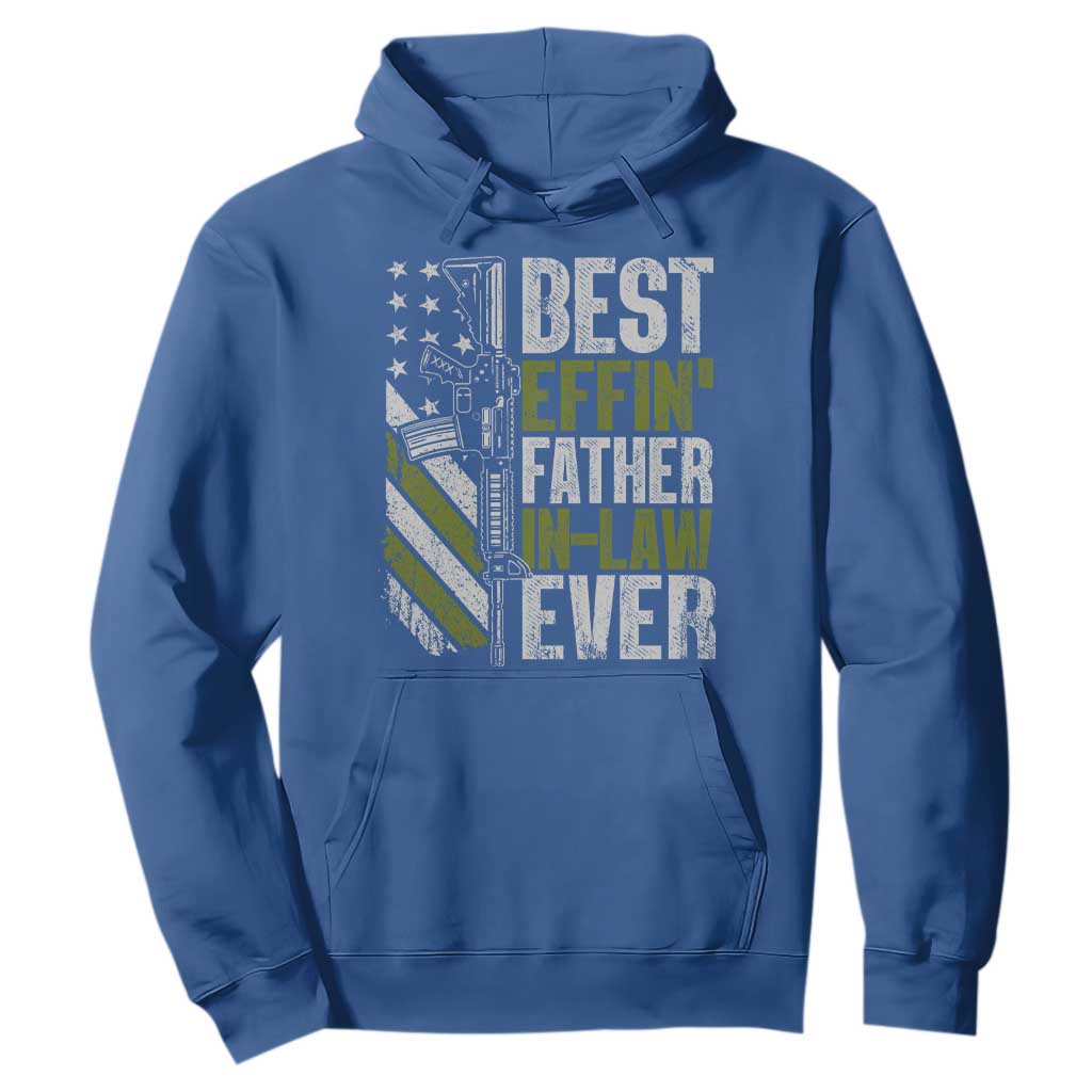 Best Effin’ Father In Law Ever Hoodie FIL Gun American Flag TS10 Royal Blue Print Your Wear