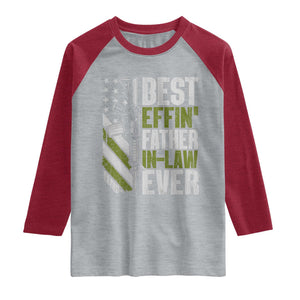 Best Effin’ Father In Law Ever Raglan Shirt FIL Gun American Flag TS10 Heather Gray Heather Red Print Your Wear