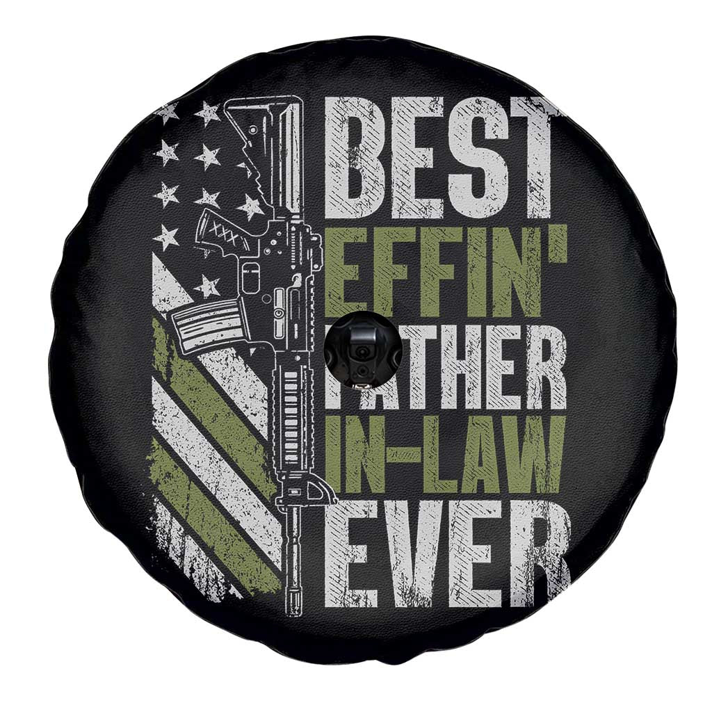 Best Effin’ Father In Law Ever Spare Tire Cover FIL Gun American Flag TS10 Print Your Wear