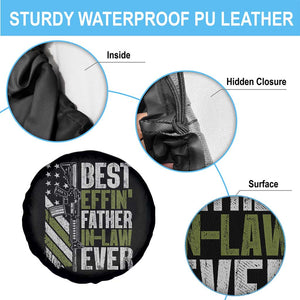 Best Effin’ Father In Law Ever Spare Tire Cover FIL Gun American Flag TS10 Print Your Wear