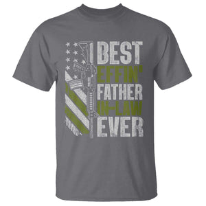 Best Effin’ Father In Law Ever T Shirt FIL Gun American Flag TS10 Charcoal Print Your Wear
