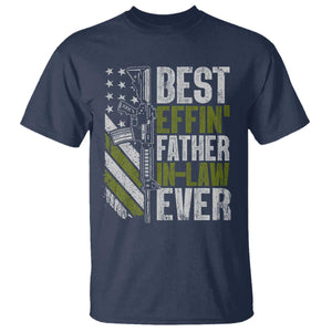 Best Effin’ Father In Law Ever T Shirt FIL Gun American Flag TS10 Navy Print Your Wear
