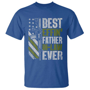Best Effin’ Father In Law Ever T Shirt FIL Gun American Flag TS10 Royal Blue Print Your Wear