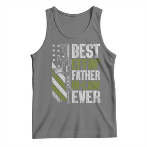 Best Effin’ Father In Law Ever Tank Top FIL Gun American Flag TS10 Black Heather Print Your Wear