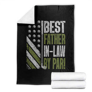 Father In Law Golf Throw Blanket Best FIL By Par Fathers Day Gift for Golfers TS10 Black Print Your Wear