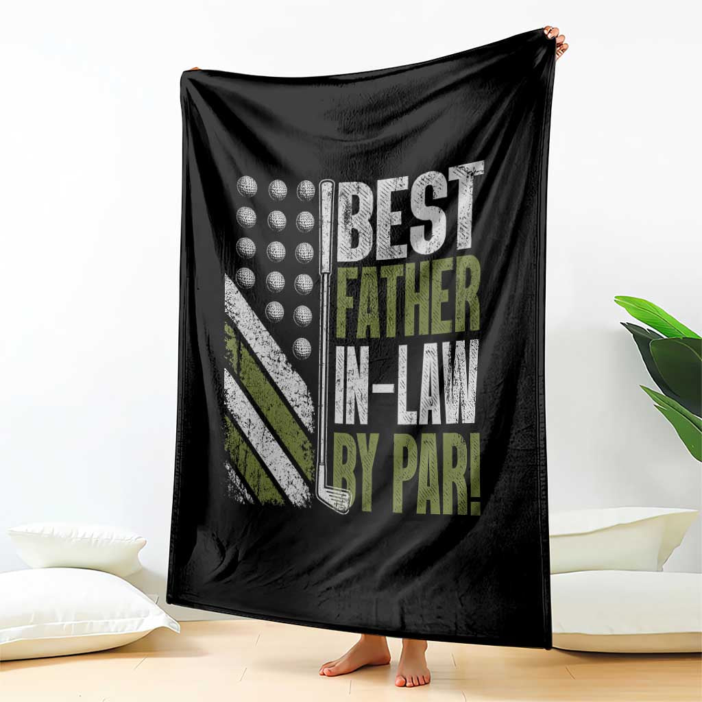 Father In Law Golf Throw Blanket Best FIL By Par Fathers Day Gift for Golfers TS10 Print Your Wear