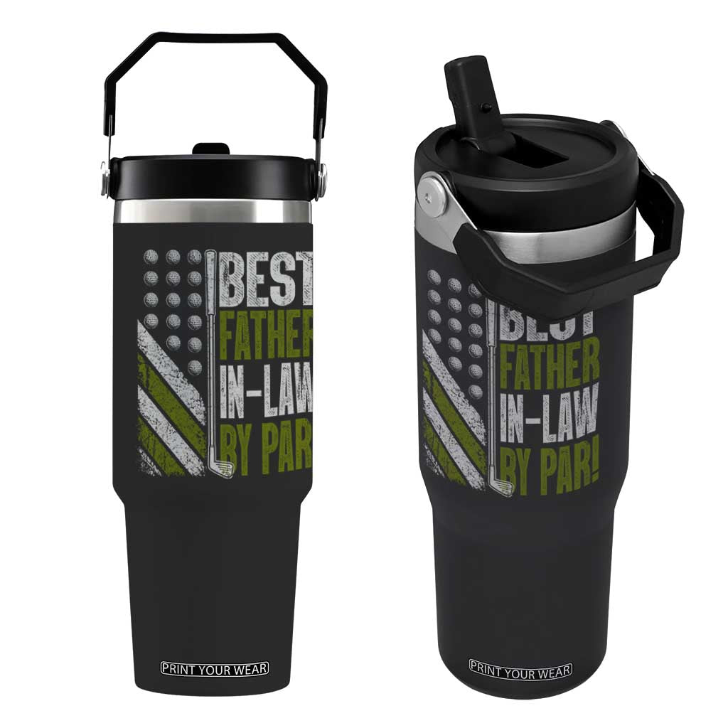Father In Law Golf Flip Straw Tumbler Best FIL By Par Fathers Day Gift for Golfers TS10 One Size: 30 oz Black Print Your Wear
