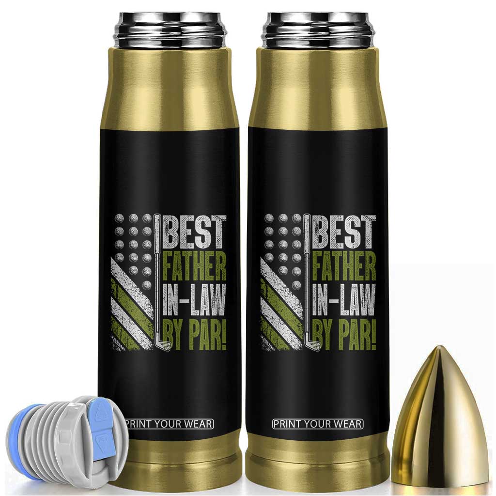 Father In Law Golf Bullet Tumbler Best FIL By Par Fathers Day Gift for Golfers TS10 Black Print Your Wear