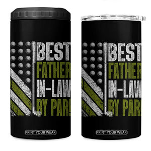 Father In Law Golf 4 in 1 Can Cooler Tumbler Best FIL By Par Fathers Day Gift for Golfers TS10 One Size: 16 oz Black Print Your Wear