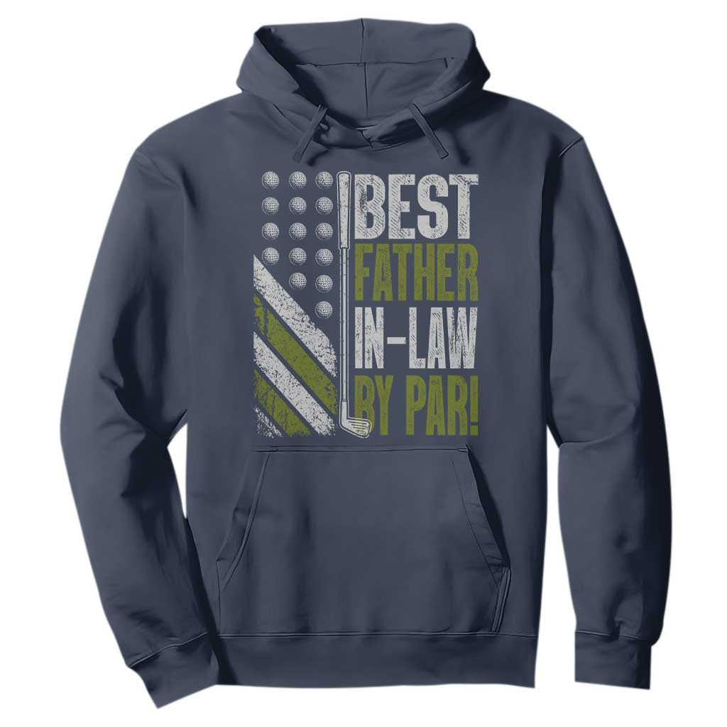 Father In Law Golf Hoodie Best FIL By Par Fathers Day Gift for Golfers TS10 Navy Print Your Wear