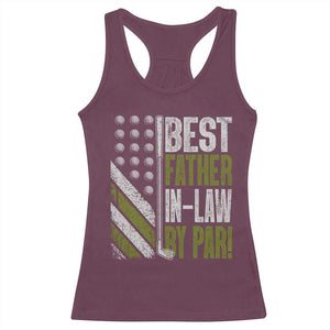 Father In Law Golf Racerback Tank Top Best FIL By Par Fathers Day Gift for Golfers TS10 Maroon Print Your Wear