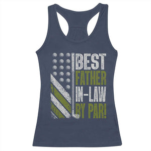 Father In Law Golf Racerback Tank Top Best FIL By Par Fathers Day Gift for Golfers TS10 Navy Print Your Wear