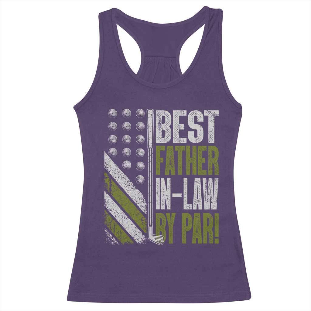 Father In Law Golf Racerback Tank Top Best FIL By Par Fathers Day Gift for Golfers TS10 Purple Print Your Wear