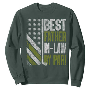 Father In Law Golf Sweatshirt Best FIL By Par Fathers Day Gift for Golfers TS10 Dark Forest Green Print Your Wear