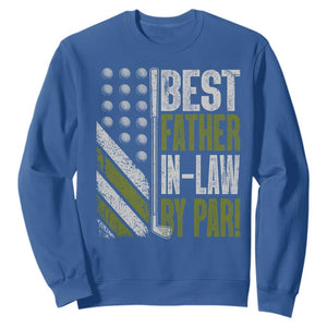Father In Law Golf Sweatshirt Best FIL By Par Fathers Day Gift for Golfers TS10 Royal Blue Print Your Wear