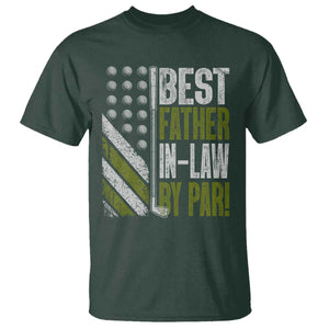 Father In Law Golf T Shirt Best FIL By Par Fathers Day Gift for Golfers TS10 Dark Forest Green Print Your Wear