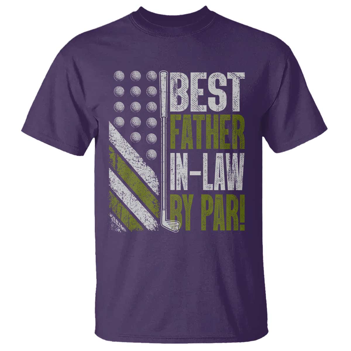 Father In Law Golf T Shirt Best FIL By Par Fathers Day Gift for Golfers TS10 Purple Print Your Wear