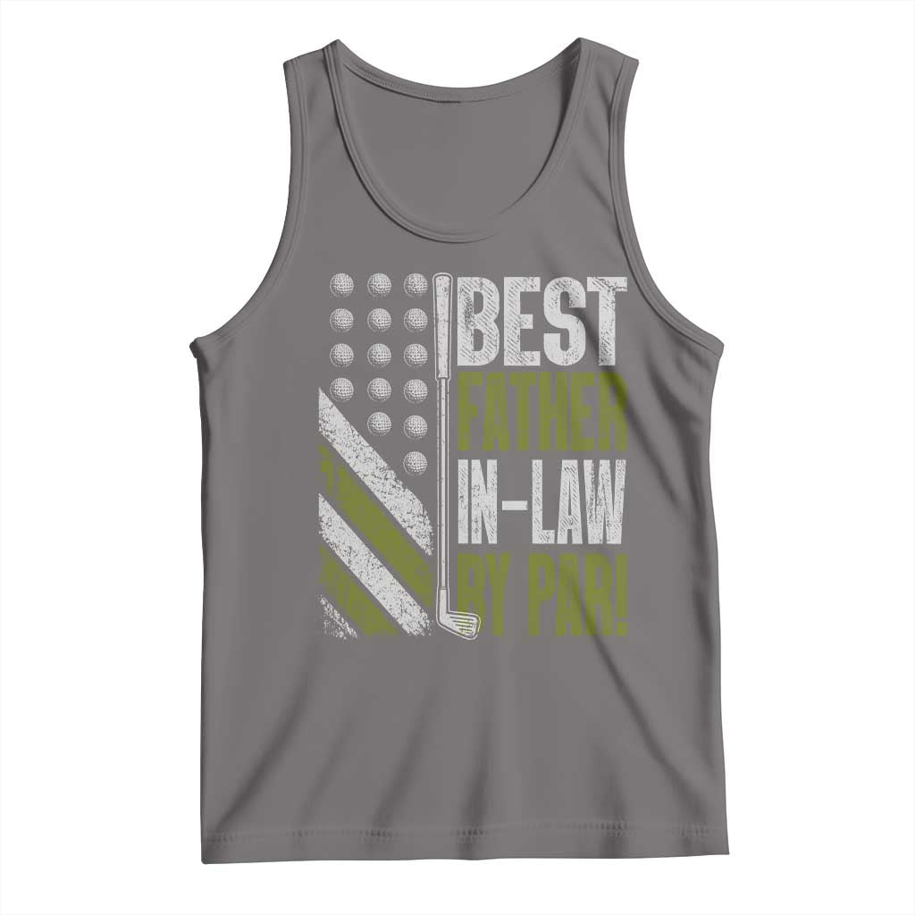 Father In Law Golf Tank Top Best FIL By Par Fathers Day Gift for Golfers TS10 Deep Heather Print Your Wear
