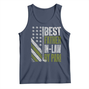 Father In Law Golf Tank Top Best FIL By Par Fathers Day Gift for Golfers TS10 Navy Print Your Wear