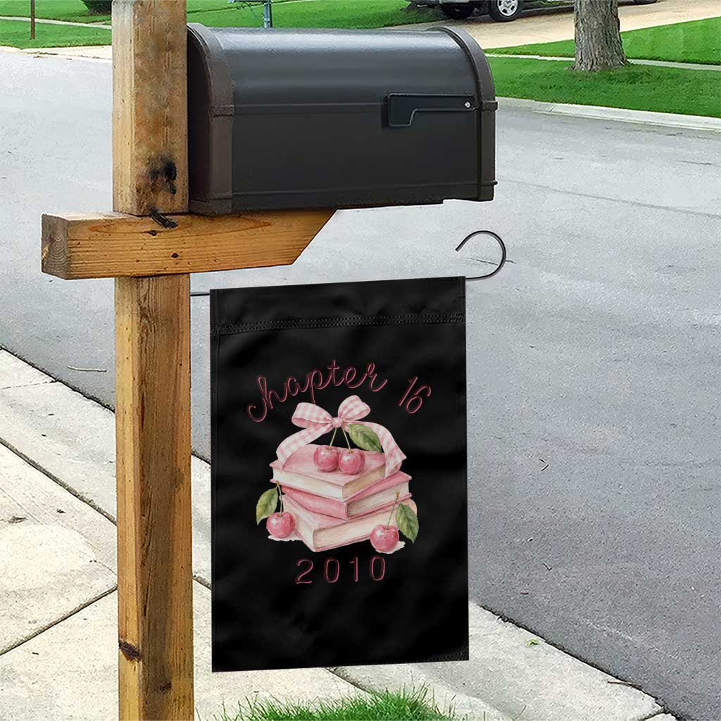 Sweet Chapter 16 Birthday Garden Flag Cherry Books 16th Birthday Gifts For Her Book Lover