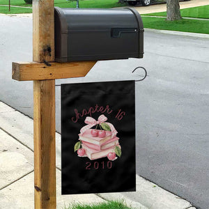 Sweet Chapter 16 Birthday Garden Flag Cherry Books 16th Birthday Gifts For Her Book Lover