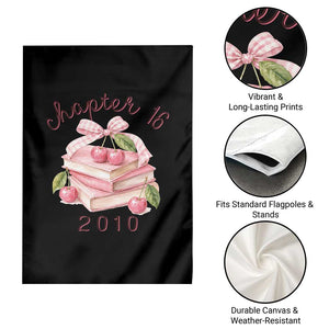 Sweet Chapter 16 Birthday Garden Flag Cherry Books 16th Birthday Gifts For Her Book Lover
