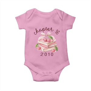 Sweet Chapter 16 Birthday Baby Onesie Cherry Books 16th Birthday Gifts For Her Book Lover