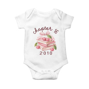Sweet Chapter 16 Birthday Baby Onesie Cherry Books 16th Birthday Gifts For Her Book Lover