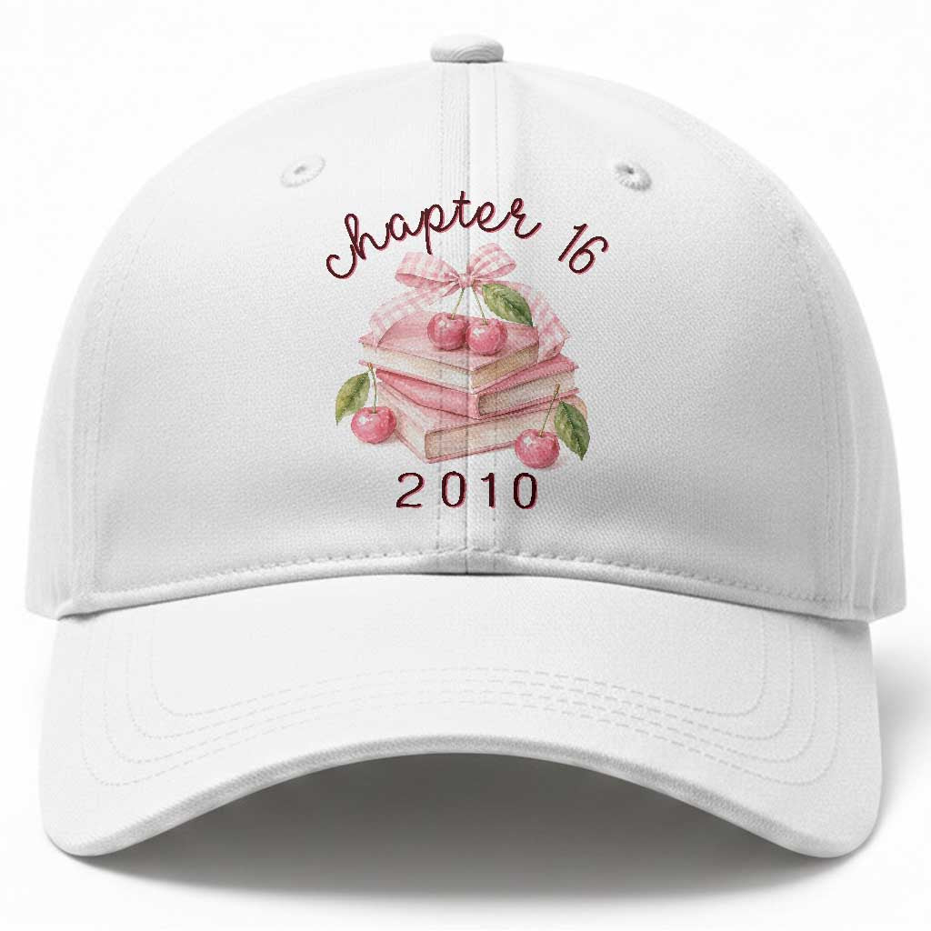 Sweet Chapter 16 Birthday Baseball Cap Cherry Books 16th Birthday Gifts For Her Book Lover