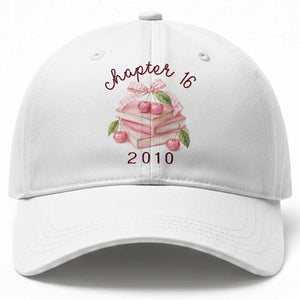 Sweet Chapter 16 Birthday Baseball Cap Cherry Books 16th Birthday Gifts For Her Book Lover