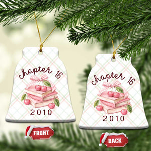 Sweet Chapter 16 Birthday Ceramic Ornament Cherry Books 16th Birthday Gifts For Her Book Lover