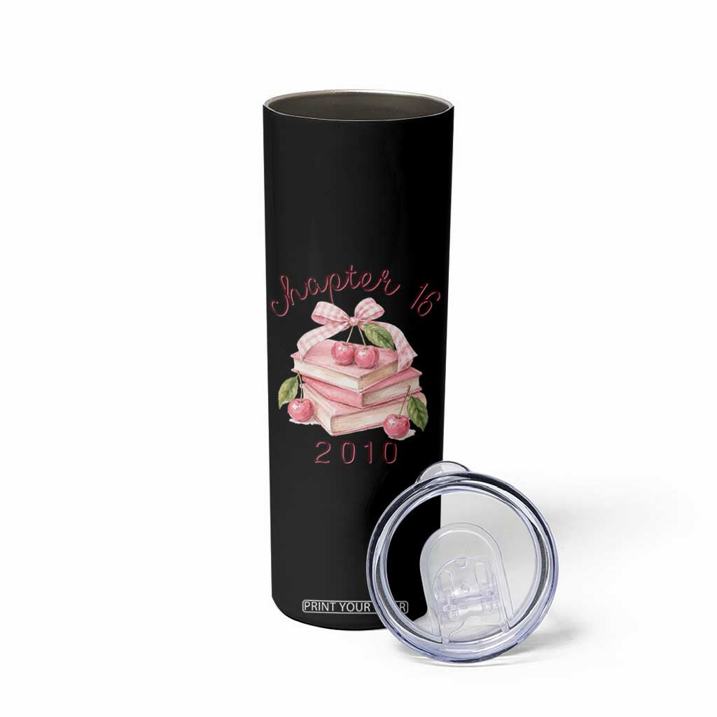 Sweet Chapter 16 Birthday Skinny Tumbler Cherry Books 16th Birthday Gifts For Her Book Lover